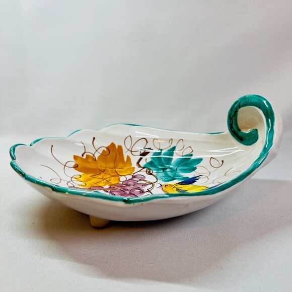 Peasant Village Italian Handcrafted Vintage Bowl Artisan Hand Painted Ceramics - Picture 7 of 8